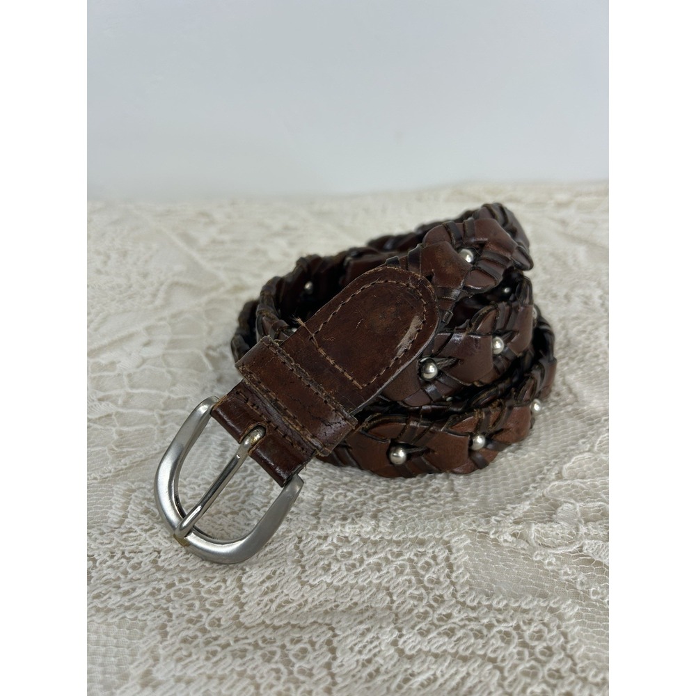 Leather Brown Plus Size Belt Horseshoe Buckle Size 4X Boho Western Rustic Rodeo